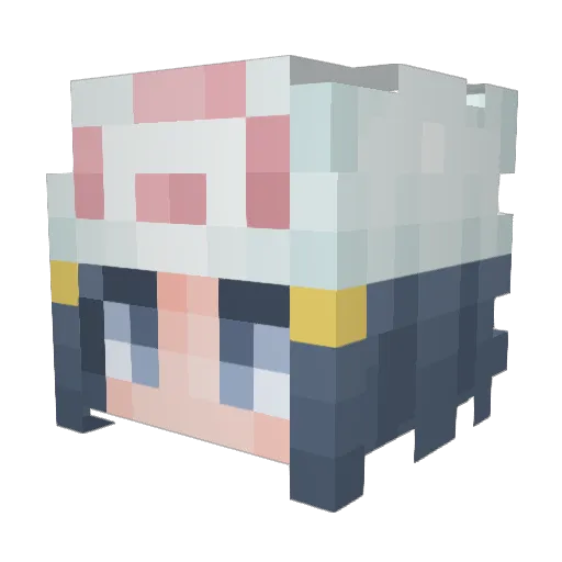 amakiio Minecraft avatar head, 3D render