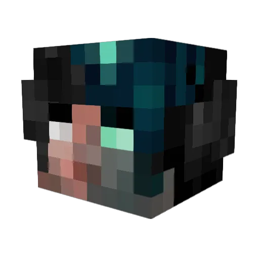 amakks Minecraft avatar head, 3D render