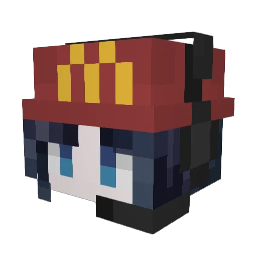 amalao Minecraft avatar head, 3D render