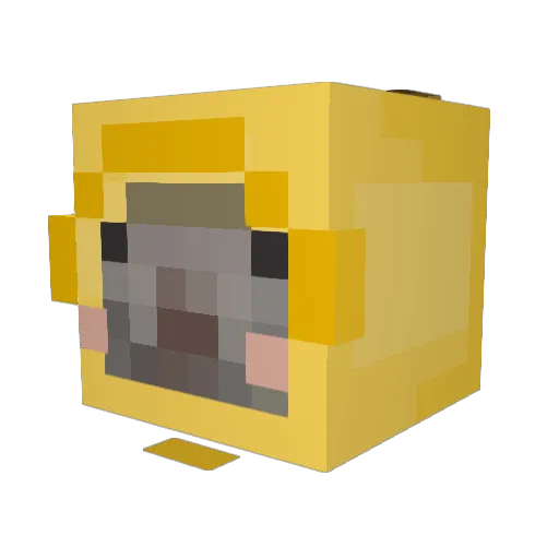 amalasada Minecraft avatar head, 3D render
