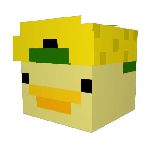 amalero Minecraft avatar head, 3D render