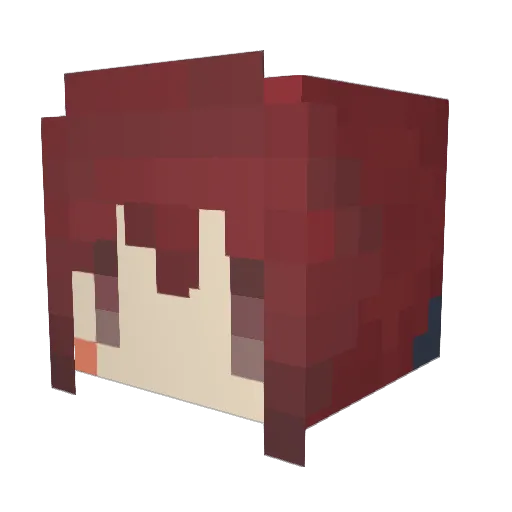 amaname Minecraft avatar head, 3D render