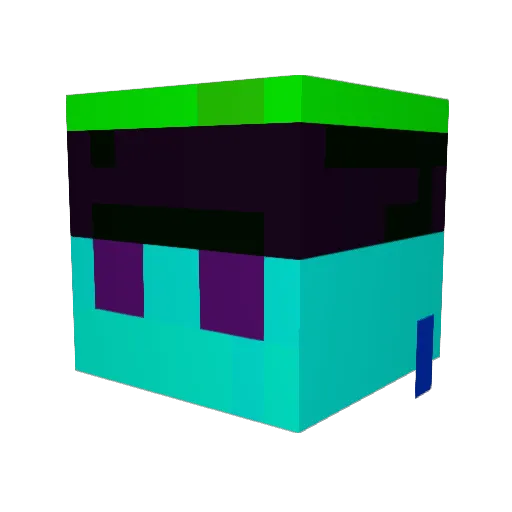 amanca Minecraft avatar head, 3D render