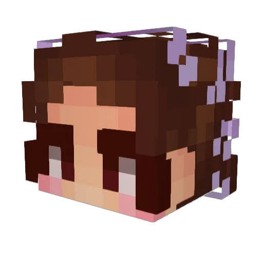 amandaalvaradc Minecraft avatar head, 3D render