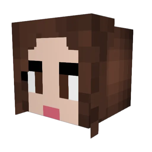 amandal33t Minecraft avatar head, 3D render