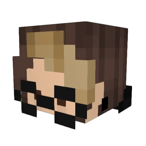 amandamelancholy Minecraft avatar head, 3D render