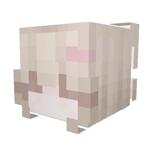 amandang Minecraft avatar head, 3D render