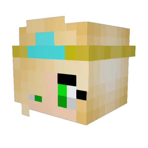 amandaseger Minecraft avatar head, 3D render