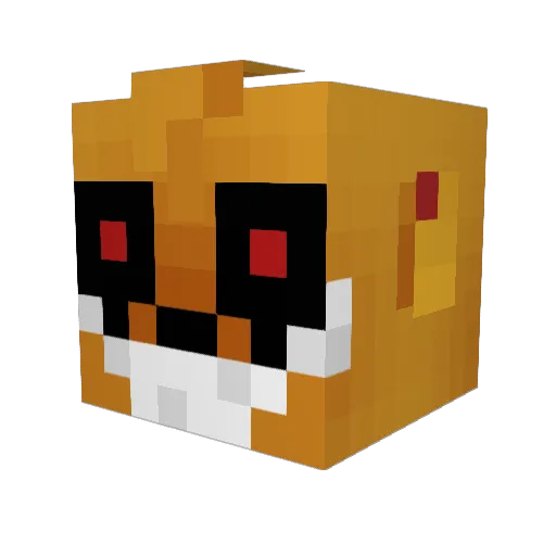 amandateamo Minecraft avatar head, 3D render