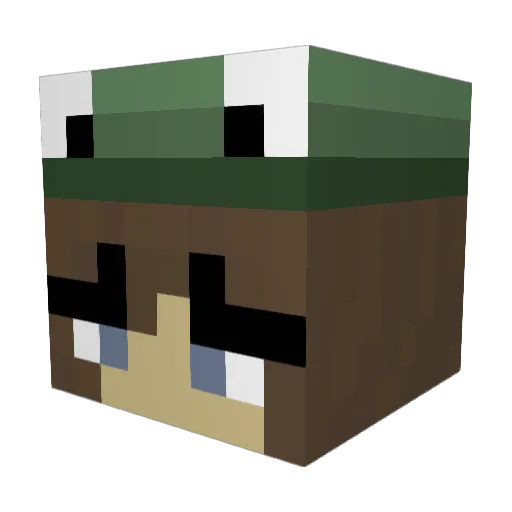 amandawhen Minecraft avatar head, 3D render