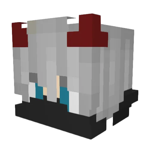 amandiocah Minecraft avatar head, 3D render