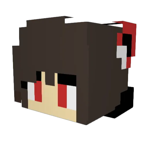 amane0507 Minecraft avatar head, 3D render