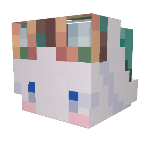 amane734 Minecraft avatar head, 3D render