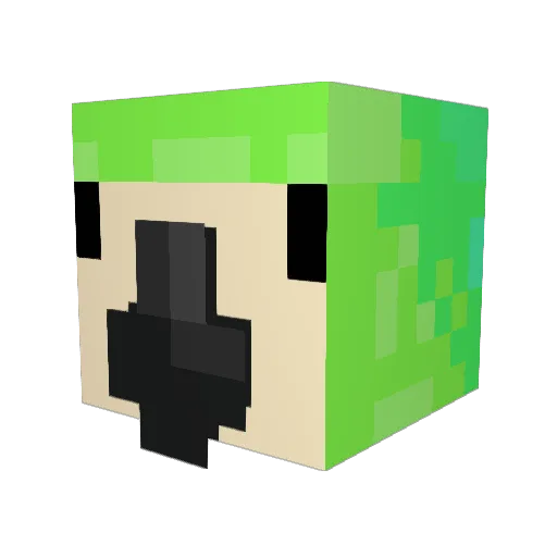 amanearth Minecraft avatar head, 3D render