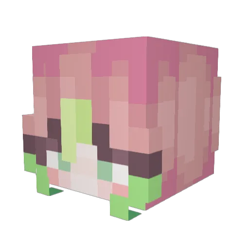 amanebear Minecraft avatar head, 3D render