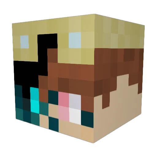 amanenotfound Minecraft avatar head, 3D render