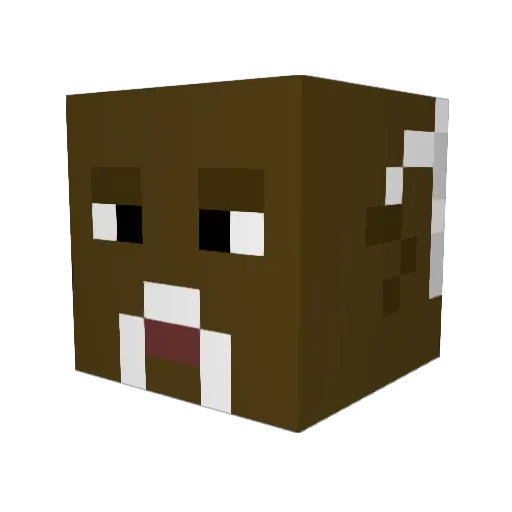 amannYT Minecraft avatar head, 3D render