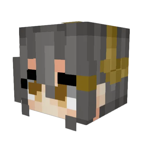 amannto Minecraft avatar head, 3D render