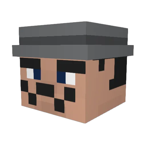 amarendy Minecraft avatar head, 3D render