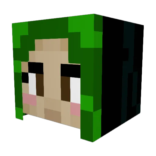amarich Minecraft avatar head, 3D render