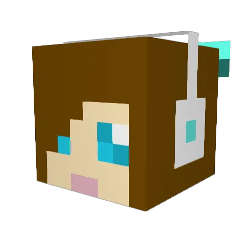 amarinera Minecraft avatar head, 3D render
