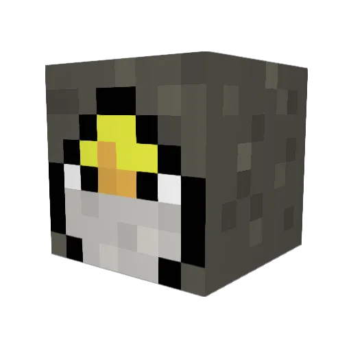 amartjuchin Minecraft avatar head, 3D render