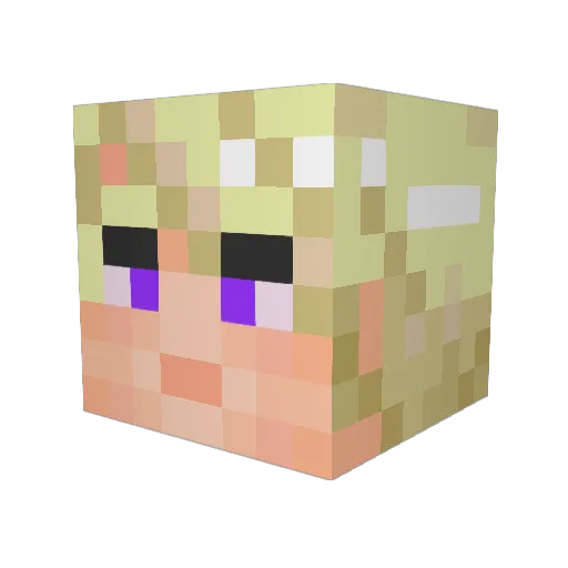 amatou23 Minecraft avatar head, 3D render