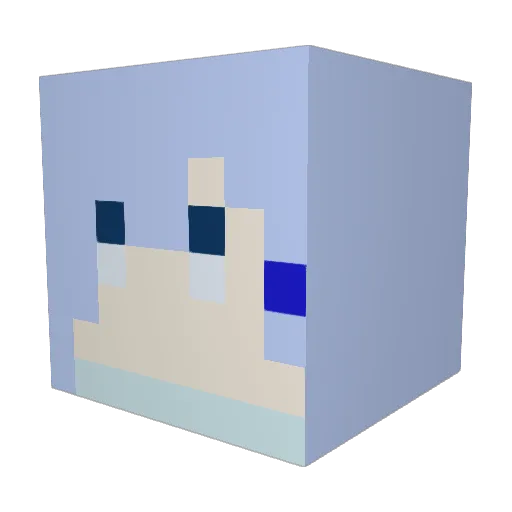 amatsumi7 Minecraft avatar head, 3D render