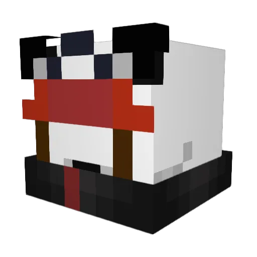 amatuk Minecraft avatar head, 3D render