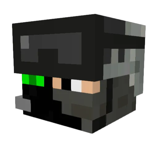 amau66 Minecraft avatar head, 3D render