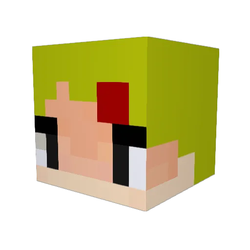 amaya002 Minecraft avatar head, 3D render
