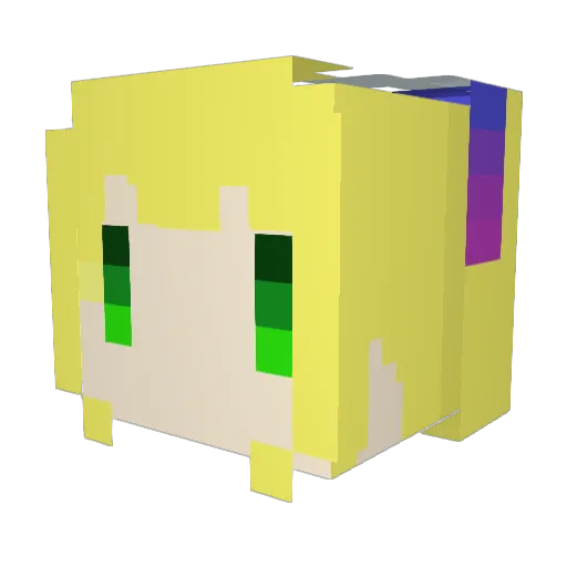 amaya1219 Minecraft avatar head, 3D render