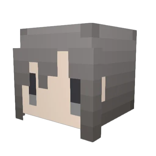 amaya24 Minecraft avatar head, 3D render