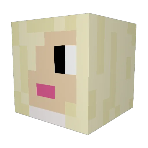 amayalund Minecraft avatar head, 3D render