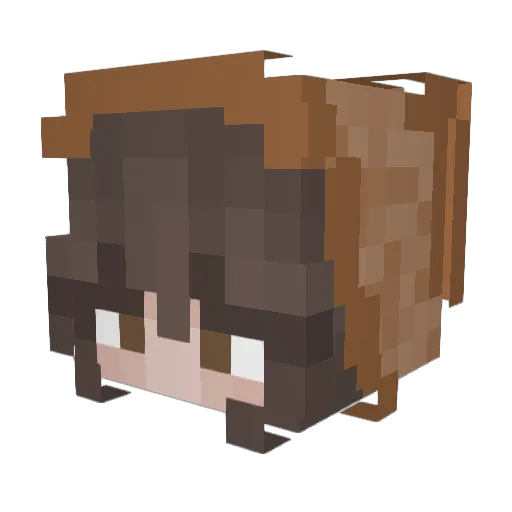 amayja Minecraft avatar head, 3D render