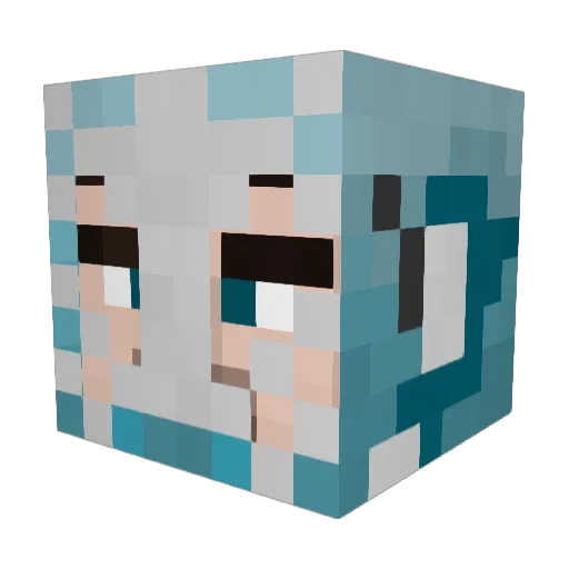 amazing_boodles Minecraft avatar head, 3D render