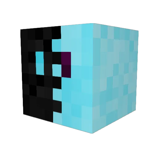 amazingdde Minecraft avatar head, 3D render