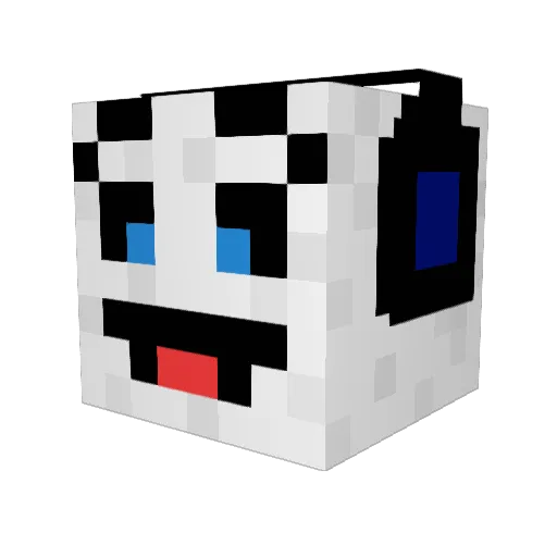 amazingmation Minecraft avatar head, 3D render