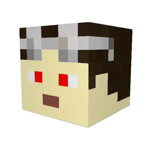 amazodon Minecraft avatar head, 3D render