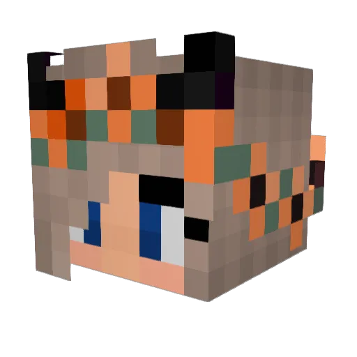 ambam Minecraft avatar head, 3D render