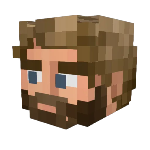 ambaretto Minecraft avatar head, 3D render