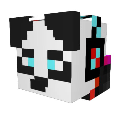 ambarfr Minecraft avatar head, 3D render