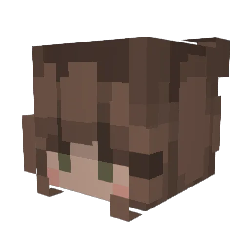 ambeebee Minecraft avatar head, 3D render