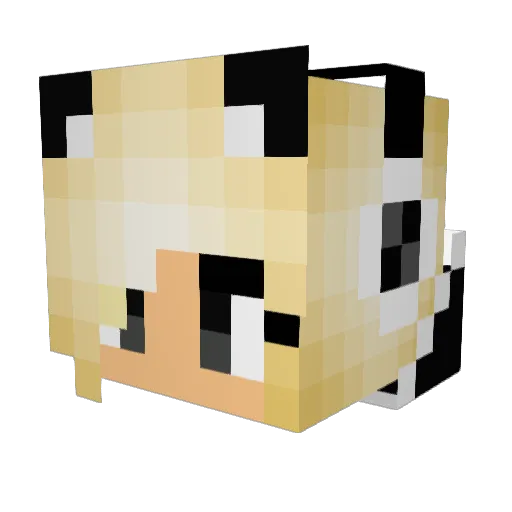 amberTheUnicorn Minecraft avatar head, 3D render