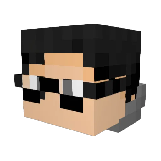 amber_589 Minecraft avatar head, 3D render