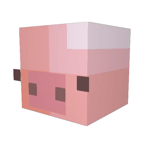 ambercado Minecraft avatar head, 3D render