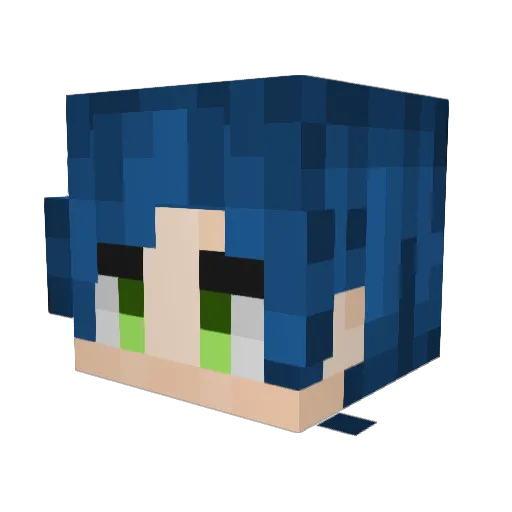 amberfran Minecraft avatar head, 3D render