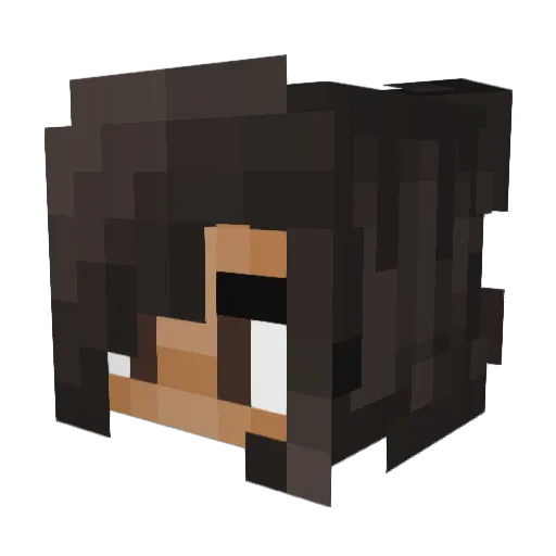 ambergardener Minecraft avatar head, 3D render