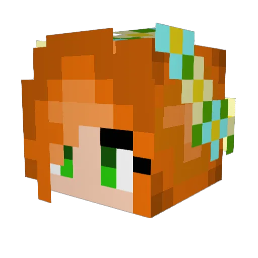 amberh69 Minecraft avatar head, 3D render