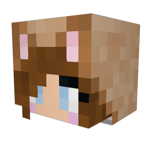 amberlol333 Minecraft avatar head, 3D render